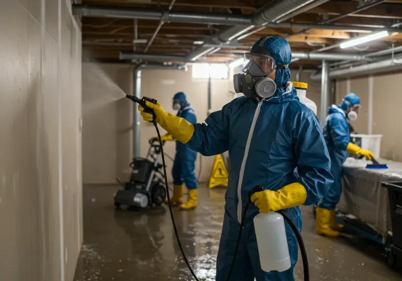 Basement Sanitization and Antimicrobial Treatment process in Wildwood Lake, TN