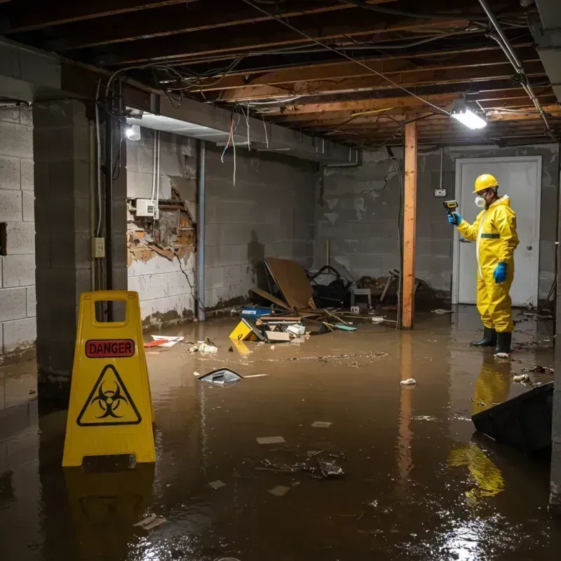 Flooded Basement Electrical Hazard in Wildwood Lake, TN Property