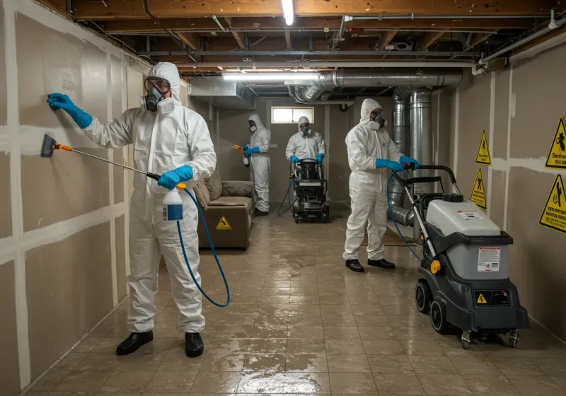 Basement Moisture Removal and Structural Drying process in Wildwood Lake, TN